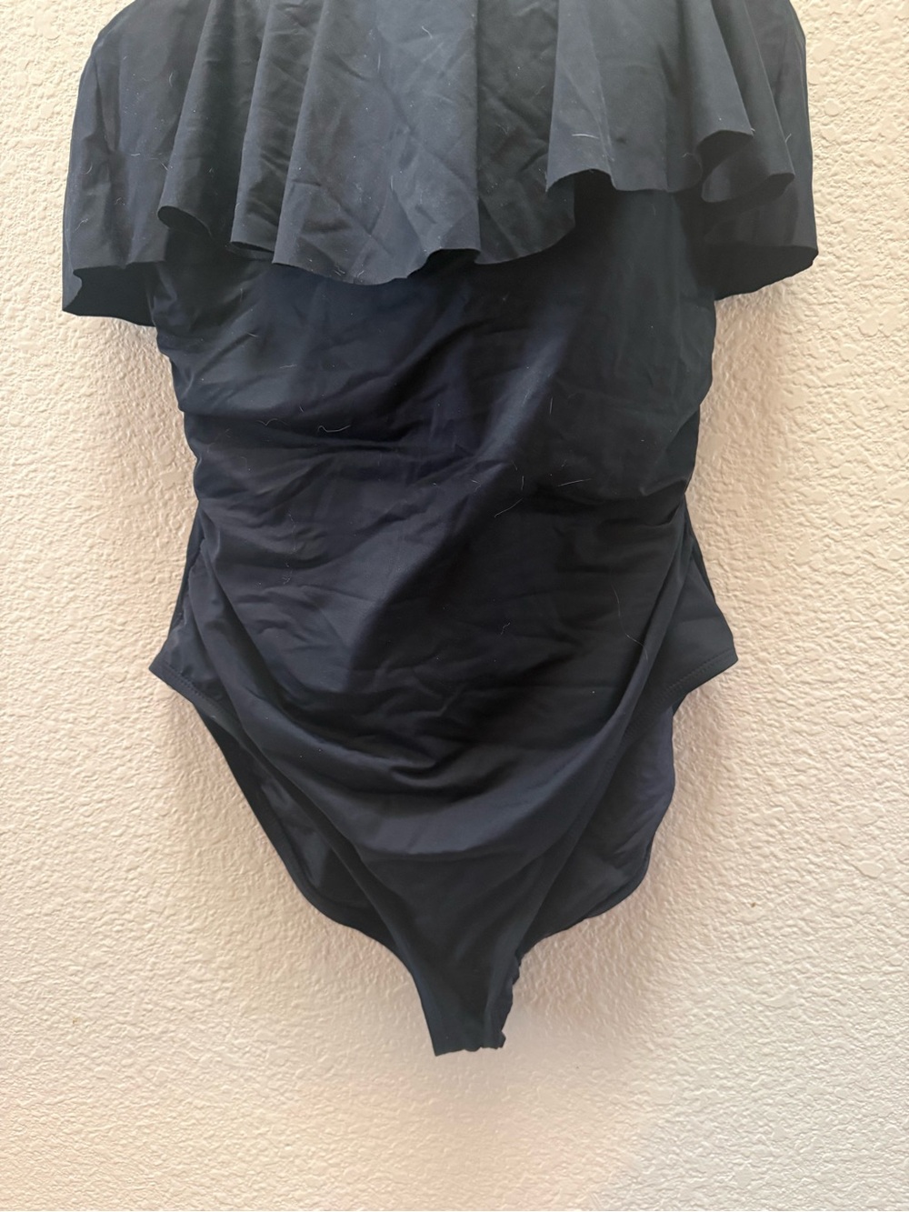 La Blanca Black Ruffle One-Piece Swimsuit